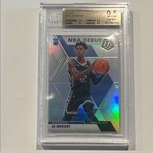 20 19–20 Panini Mosaic Silver (RC) Ja Morant NBA Debut Card - Beckett 9.5
